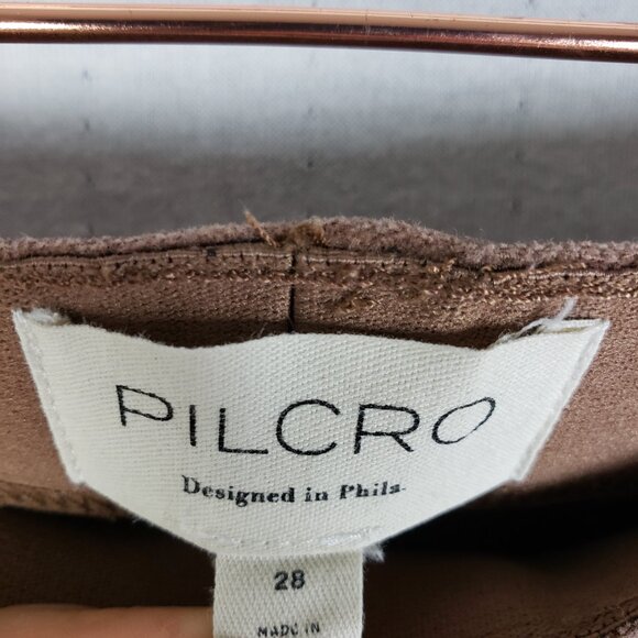 Anthropologie Pilcro Pants Pull-On Mid-Rise Velvet Retro Flare Jeans 70s size 28 - Picture 6 of 16